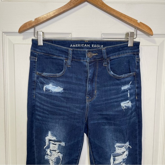 American Eagle Women’s Hi Rise Jegging Distressed Sz 6XSHORT - Picture 6 of 12